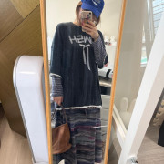 印花薄絨裙
