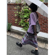 印花薄絨裙