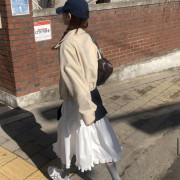 嘭嘭白色裙