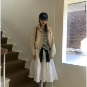 嘭嘭白色裙