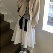嘭嘭白色裙