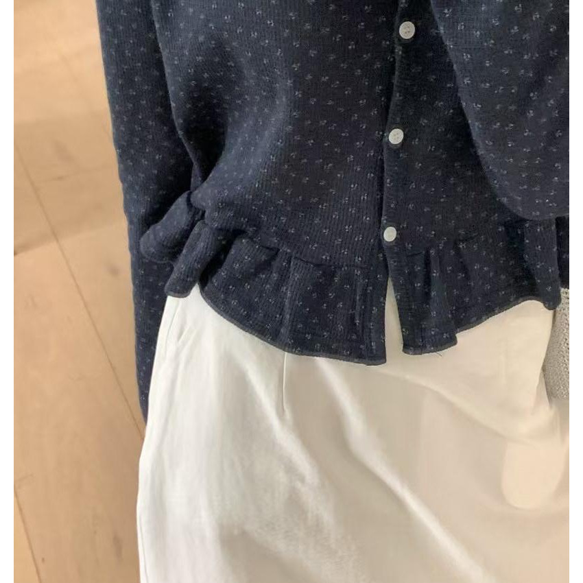 超薄身碎花外套