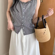 Gingham check 背心上衣