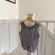 Gingham check 背心上衣