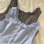 Gingham check 背心上衣