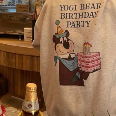 生日熊抓毛衛衣